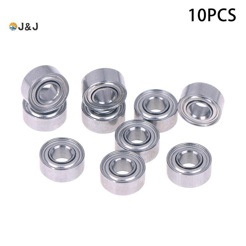 [J & J] 10 chiếc 683ZZ 3 * 7 * 3 Mm Vòng bi thu nhỏ Thép Chrome 683 ZZ 2Z 683Z Vòng bi Mini rãnh sâu