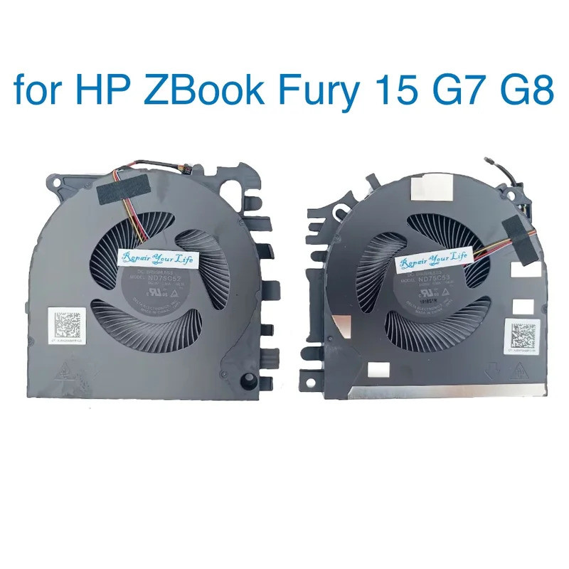 Quạt Làm Mát Laptop Cho HP ZBook Fury 15 G7 G8 Mobile Workstation CPU GPU Quạt Làm Mát ND75C52 -19L0