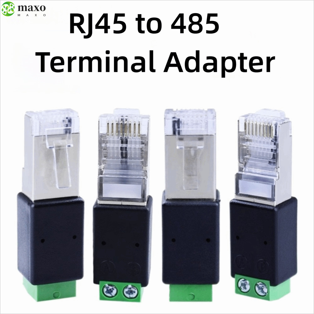 Bộ chuyển đổi CVMAXVN RJ45 sang RS485, Bộ chuyển đổi đầu cuối 2PIN RJ45 Đầu nối đầu cuối RJ45 Bộ chu