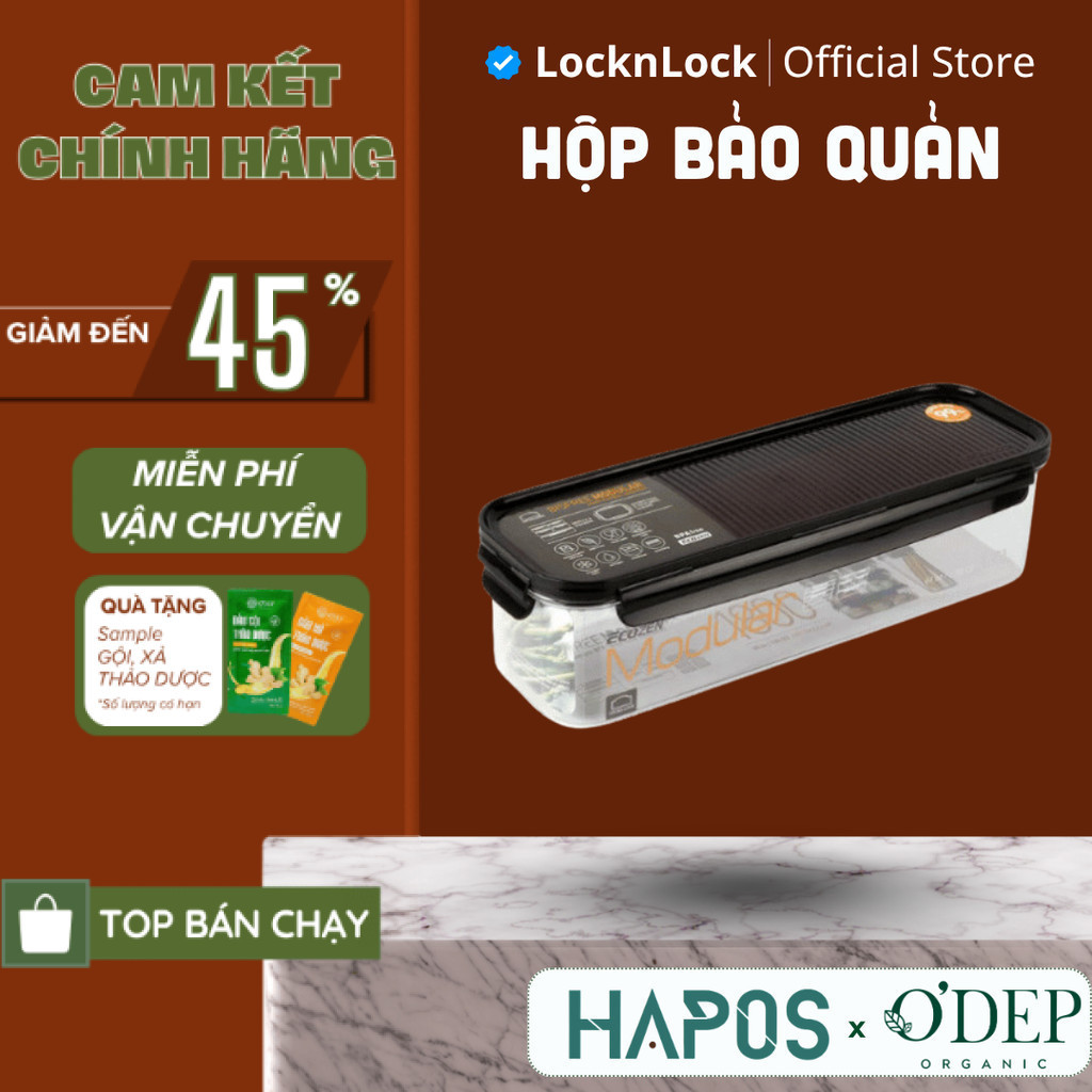 Hộp bảo quản thực phẩm LocknLock Bisfree Modular dung tích 1.8L Chính hãng BF410 - HAPOS LOF