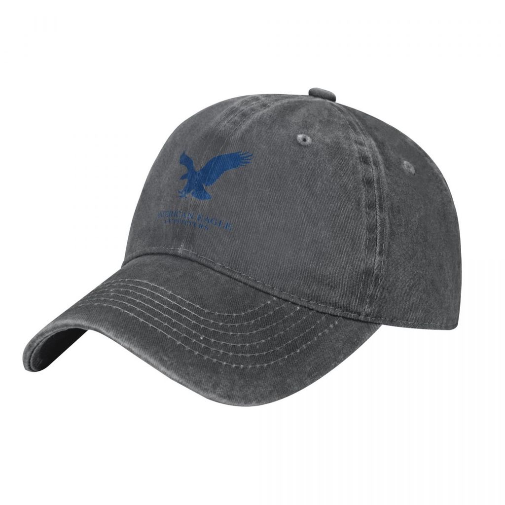 American Eagle Outfitters (2) Mũ Cao Bồi Rửa Người Lớn 100% Cotton Cong Vành Mũ Chống Nắng Đơn Giản 