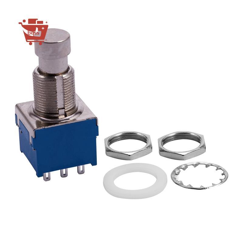 Hiệu Ứng Đàn Guitar 3PDT 9 Chân Chốt Stomp Bàn Đạp Footwitch Công Tắc Chân Màu Xanh