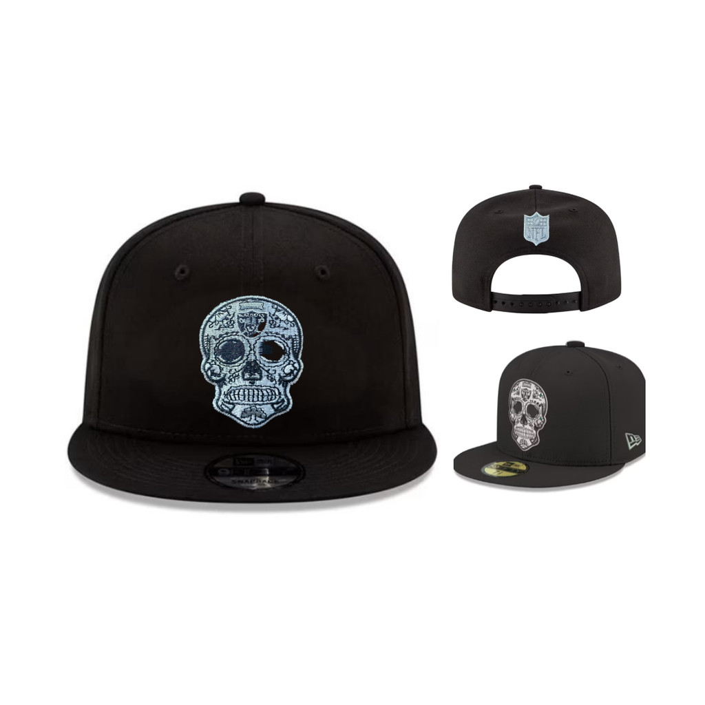 091237 Oakland Raiders Bears Đội Snapback Mũ Thêu Casual Unisex Hip Hop Thêu Cotton