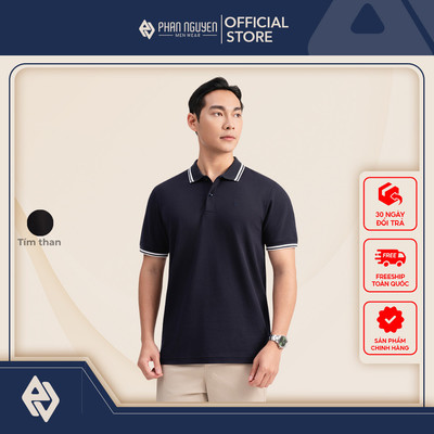 Áo polo ngắn tay nam Phan Nguyễn, chất liệu cotton cao cấp, mềm mại co giãn form regular fit APC.319