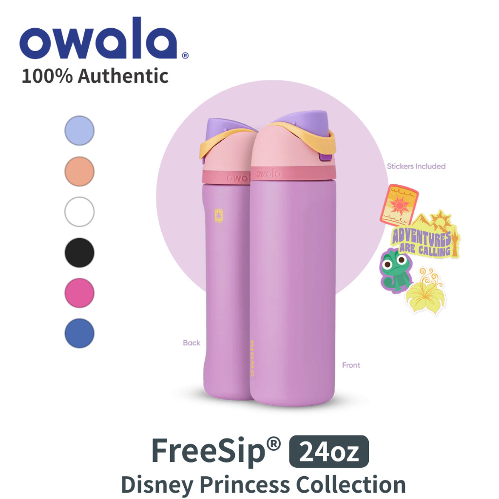 Owala FreeSip 24oz Stainless Steel Water Bottle – Leakproof, BPA-Free – Disney