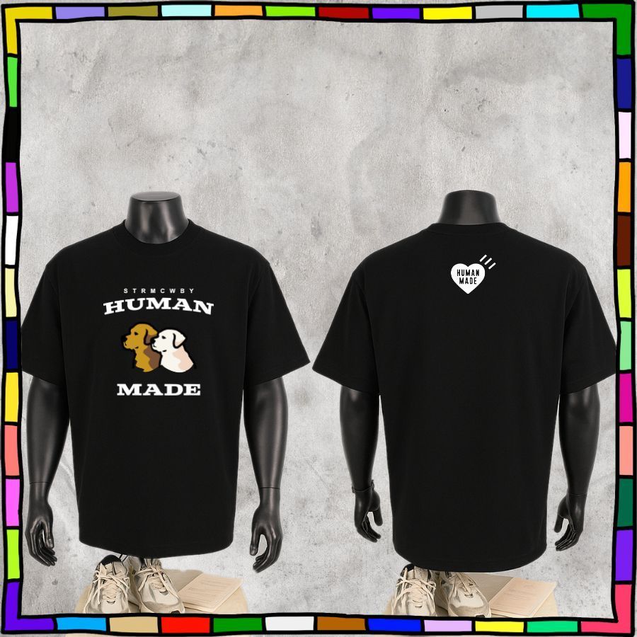 Áo Thun 𝘏𝘜𝘔𝘈𝘕 𝘔𝘈𝘋𝘌 In Hình Sắc Nét, Áo Thun Nam Nữ - Tshirt 𝘏𝘜𝘔𝘈𝘕 Unisex, Form Oversize, 260GSM - MS