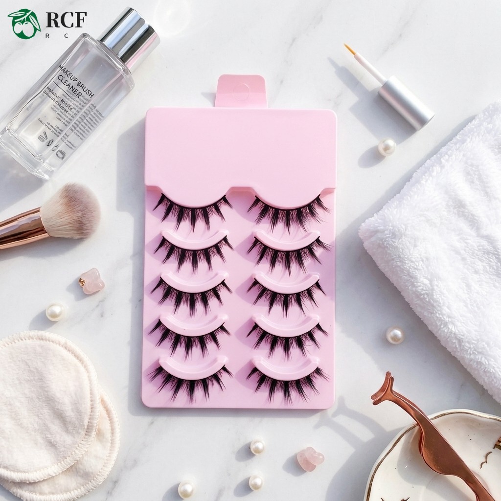 Tập 3D Anime Cosplay Lông Mi Giả Đen C Curl 10-15mm Sợi Mềm