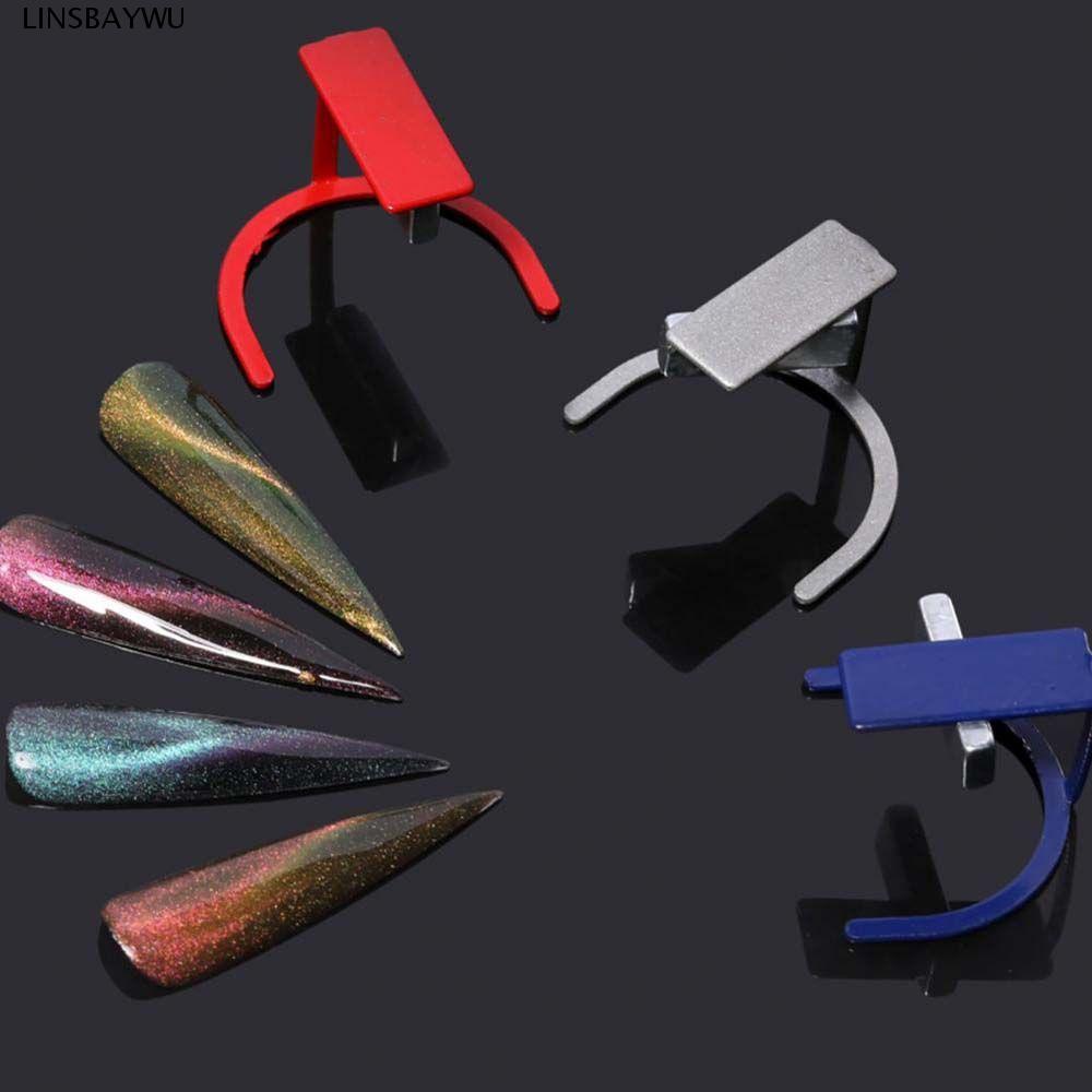 LINSBAYWU Cat Eye Holder Nữ Free Spin Làm móng tay cao DIY Nail Art Tools ​ Giá đỡ sơn móng tay chất
