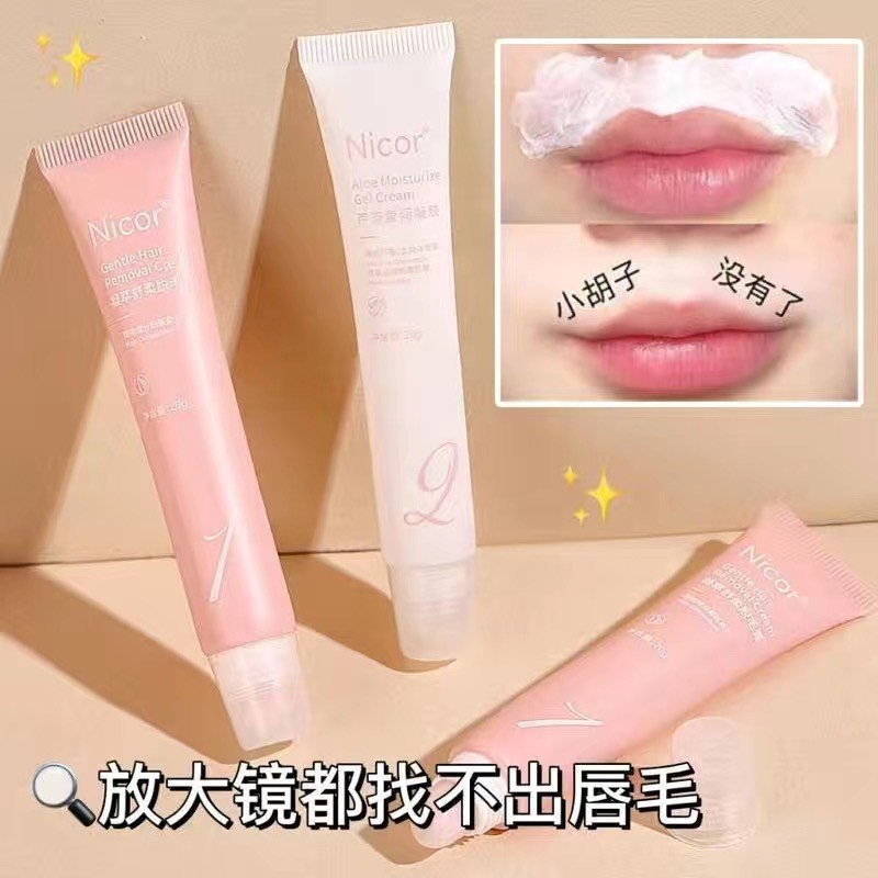 [Sẵn Sàng] Kem Tẩy Lông Nicor Lip Nam Nữ Chuyên Dụng Tẩy Lông Môi Mặt Nhẹ Nhàng Loại Bỏ Râu Nhỏ Hàng