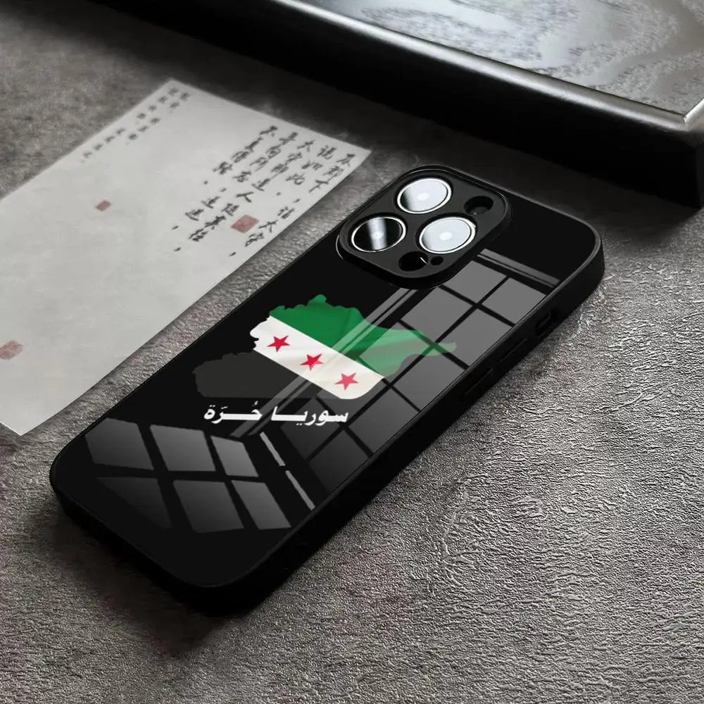BK-2 Syria Cách Mạng Cờ Ốp Lưng Điện Thoại IPhone 16 Pro Max 15 Plus 14 Pro 12 11 13 Mini X XR 6 8 7