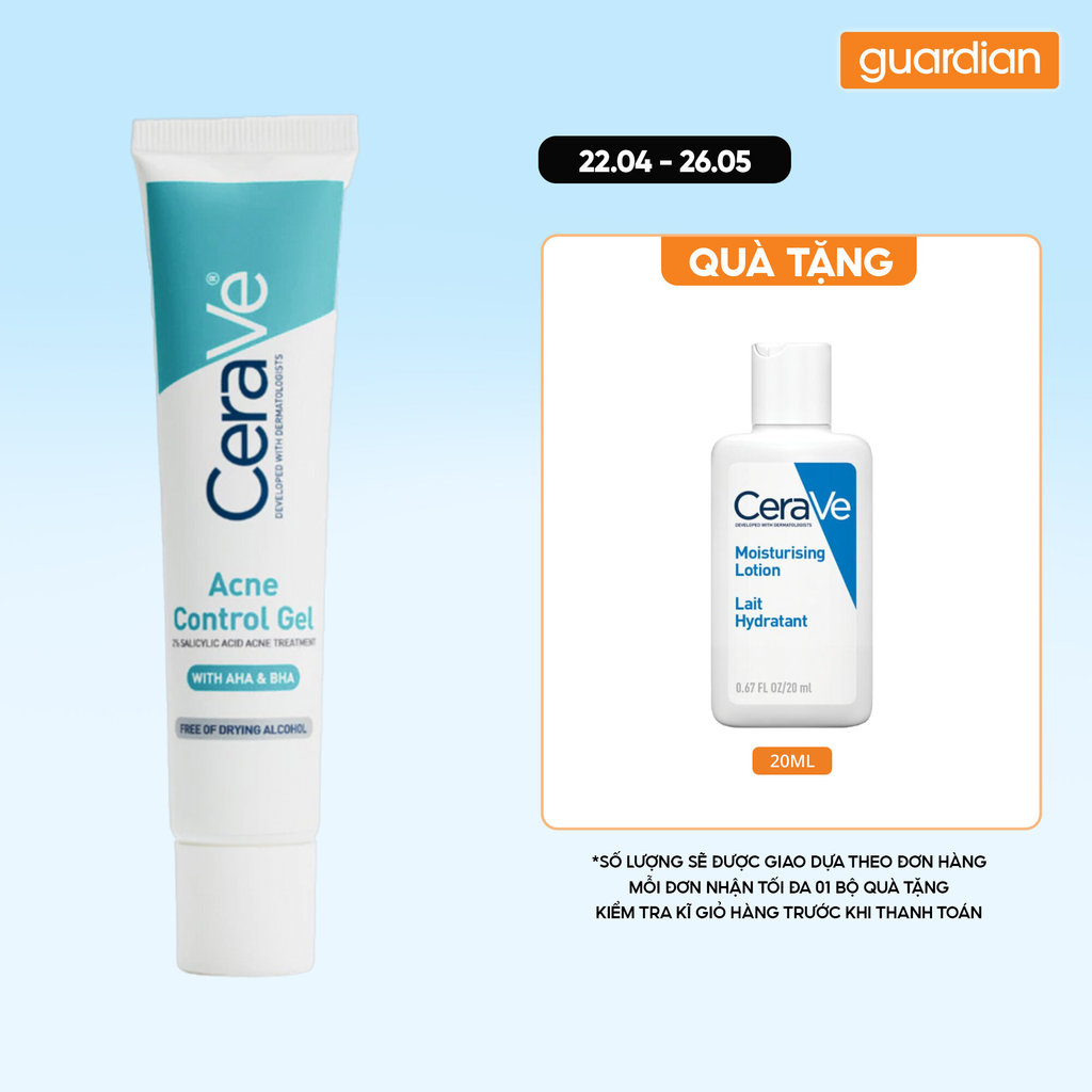 Gel Giảm Mụn Có AHA & BHA CeraVe Blemish Control Gel 40Ml | Guardian Việt Nam
