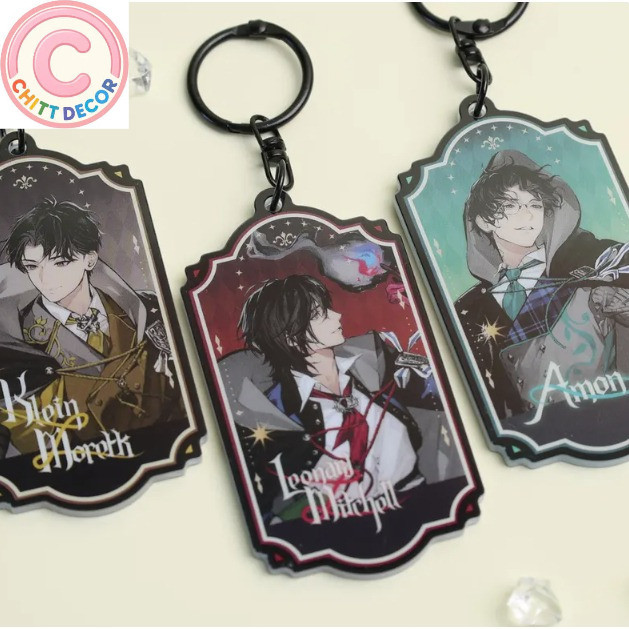 Móc khoá ord of Mysteries Klein Moretti, Amon, Leonard Mitchell phụ kiện balo túi xách chất liệu mic