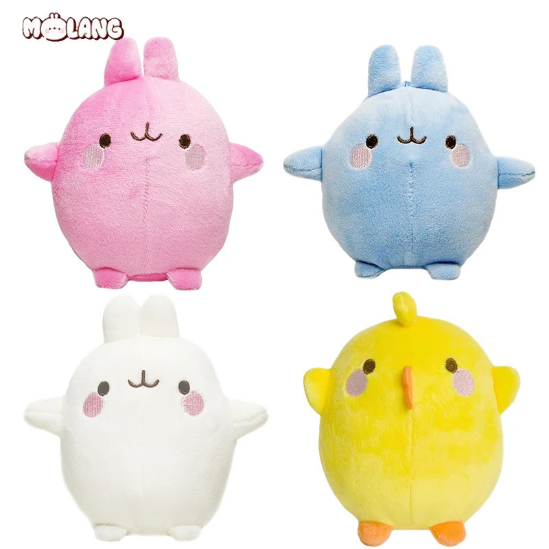 Mới Chính Hãng 14cm Molang Piu Piu Kawaii Dễ Thương Sang Trọng Gà Thỏ Móc Khóa Mặt Dây Chuyền Đồ Chơ