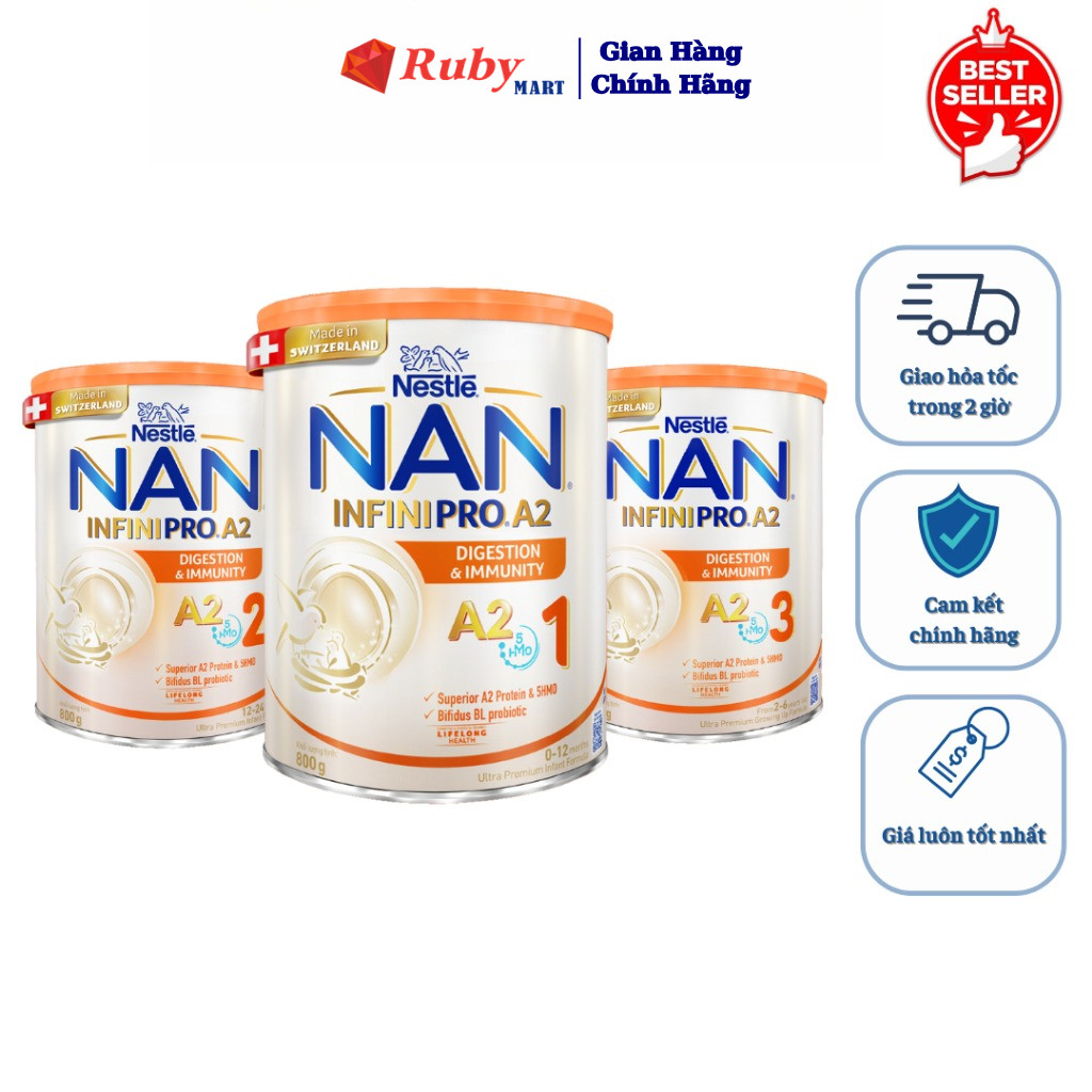 Sữa Bột  Nan InfiniPro A2 Nestle 400g, 800g