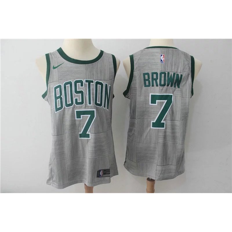 17-18 Mùa giải mới Celtics Celtics Số. 7 BROWN Phong Cách Mới Jersey Celtics BROWN Jerseys Thêu Bóng