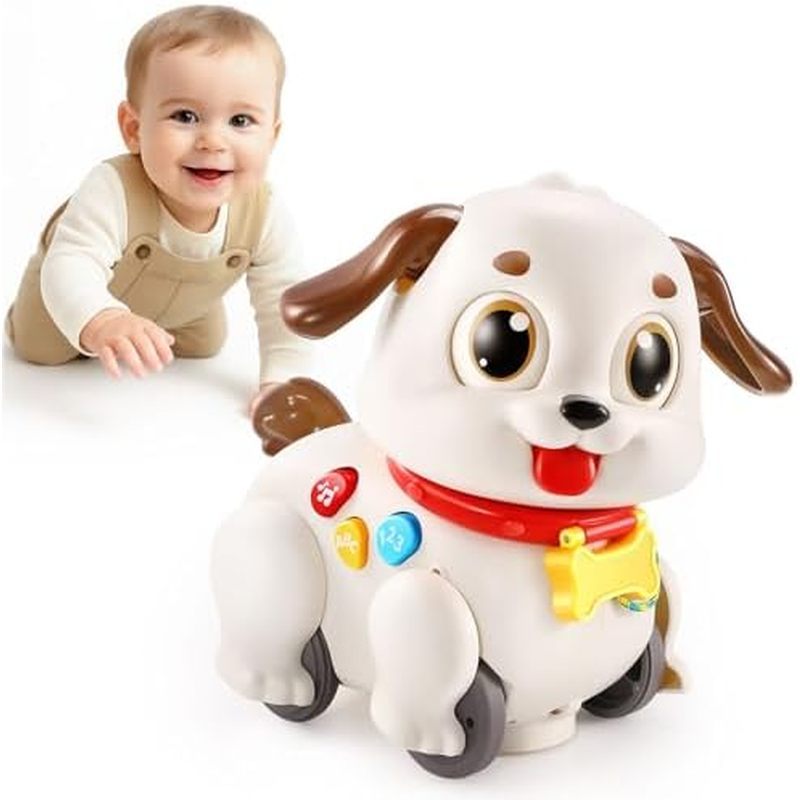 s for 1 Year Old Boy Girl Gifts: Pull Along Crawling Toy Musical Puppy 6 7 8 9 10 12 18 Month Old Ba