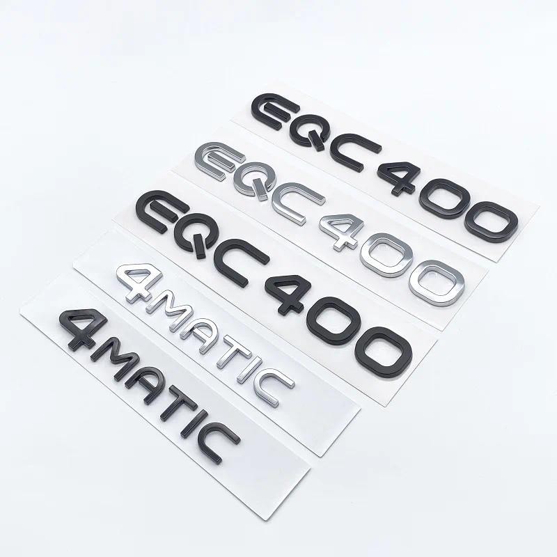 Chrome Bạc Đen Thân Chữ EQC400 4MATIC Biểu Tượng Cho Xe Mercedes Benz EQC Động Cơ Điện SUV AWD N293