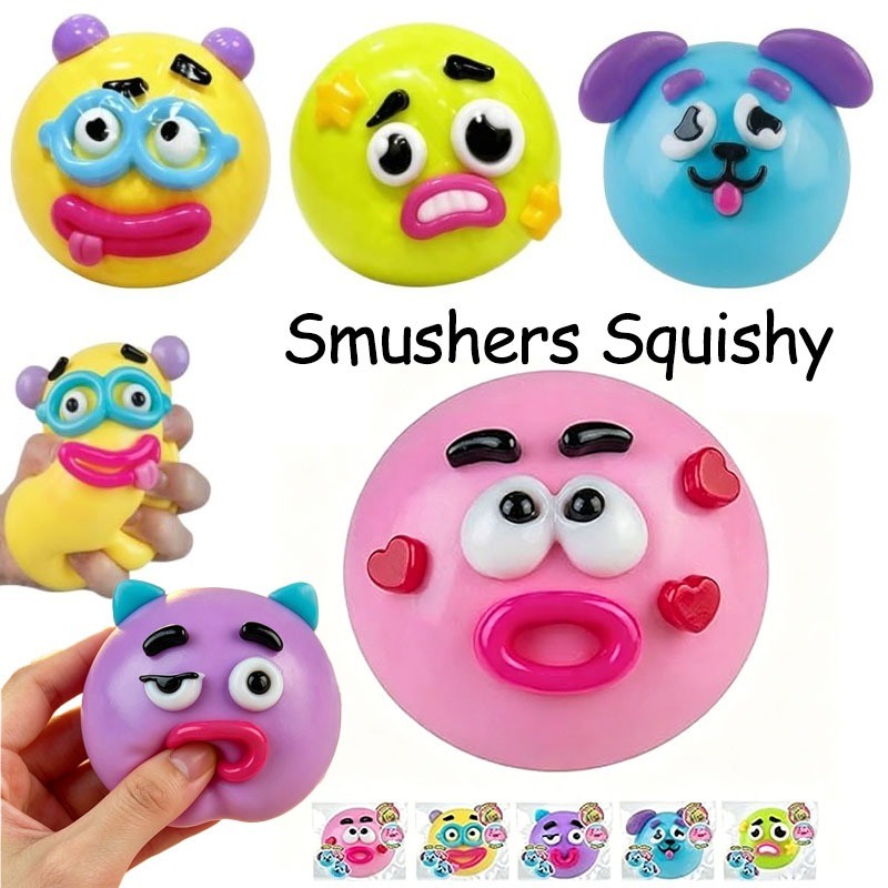 Smushers Squishy Dog Face Swap Squeezy Đồ chơi giảm căng thẳng Quà tặng cho trẻ em Người lớn