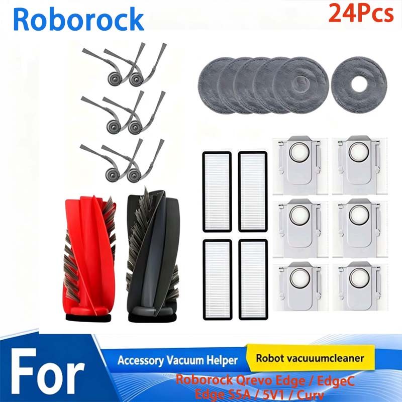Dành cho các bộ phận chân không Roborock Qrevo Edge / EdgeC / Edge S5A / 5V1 / Curv (24 CÁI)