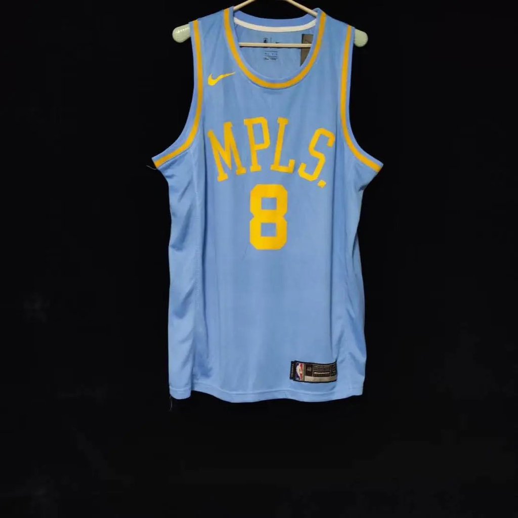 NBA Lakers Không. 8 Kobe Bryant Kobe Bryant Phiên bản quạt ép nóng Đồng phục bóng rổ MPLS Retro Sky 