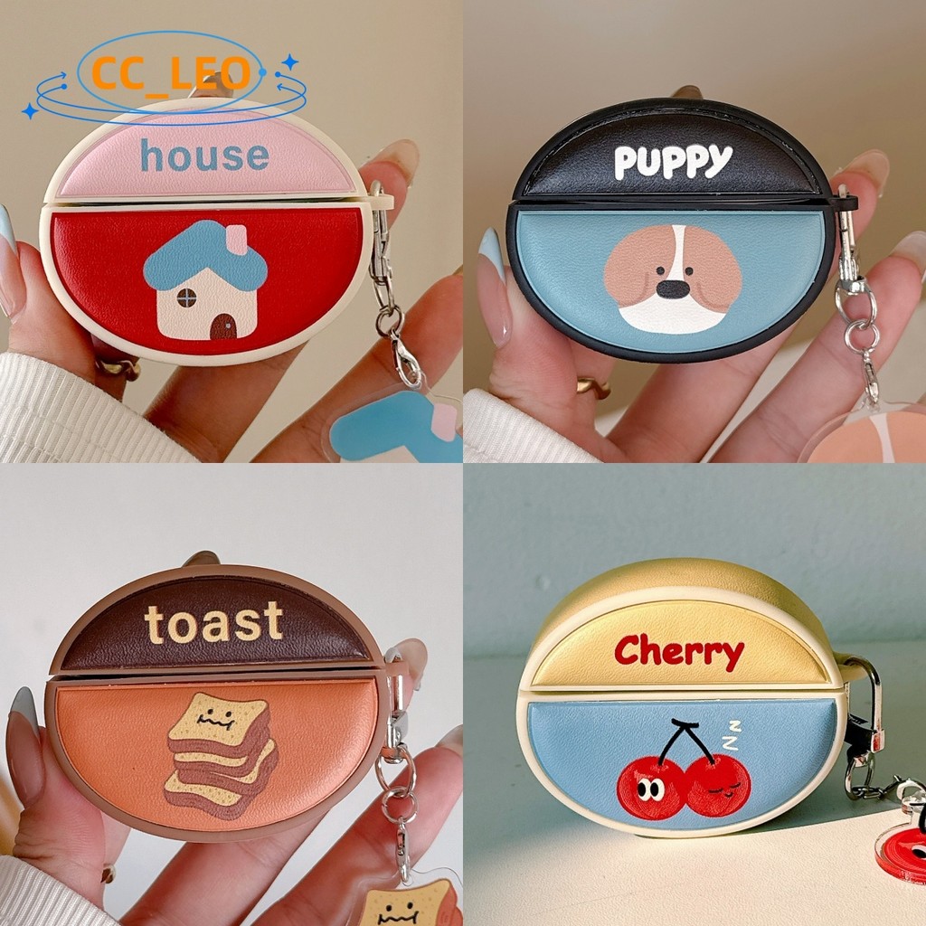 for Beats Studio Buds Case Cute Puppy Toast Charm Clear Soft Case Suitable for Beats Studio Buds+ Sh