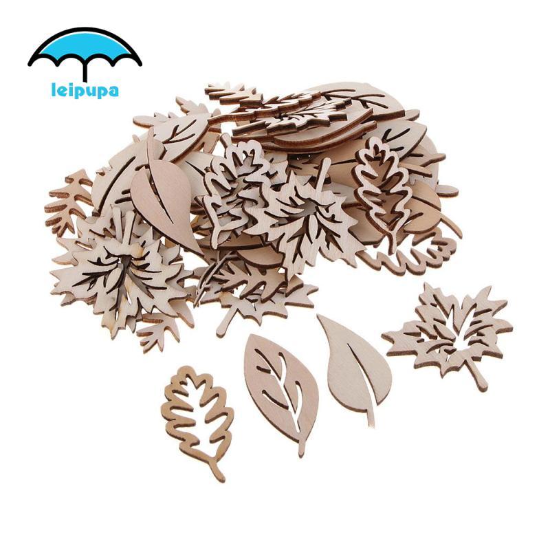 Bộ 50 Chip Gỗ Chưa Hoàn Thành Miếng Gỗ Thủ Công Bằng Gỗ Hình Dạng Đồ Thủ Công