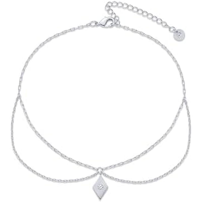 PAVOI 14K Gold Plated Anklet for Women - Trendy Link Chain Ankle Bracelet Summer Jewelry - Boho Dain