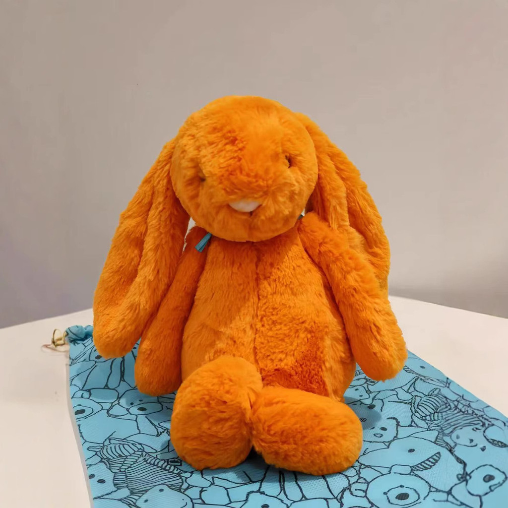 Anniversary Orange Cake Bunny Keychain Sticker Plush Toy Comfort Doll
