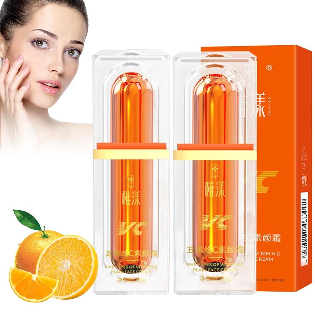 2 Chiếc Five Vitamin C Tone-Up, Five Vitamin C BB, Kem Che Khuyết Điểm Lười Trang Điểm Cho Mọi Loại 