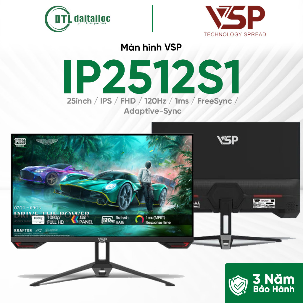 Màn hình VSP IP2512S1 25inch Full HD IPS 120Hz 1ms LOA | Chính Hãng | Bảo Hành 36 tháng