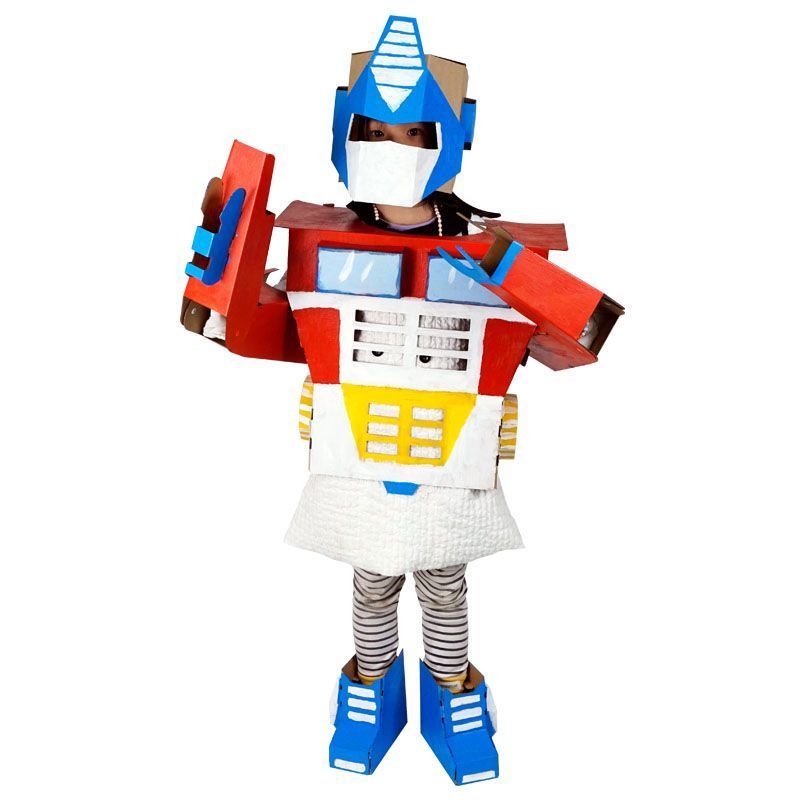 Thùng Robot Optimus Prime Armor Có thể đeo được Mẫu giáo Đồ chơi DIY