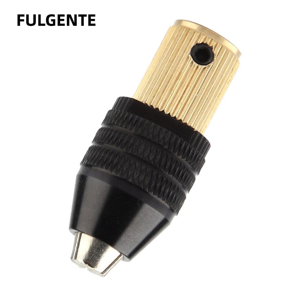 Phụ kiện máy khoan điện Mini FULGENTE, Chuck tự săn chắc bằng đồng thau và hợp kim nhôm ba mặt thẳng