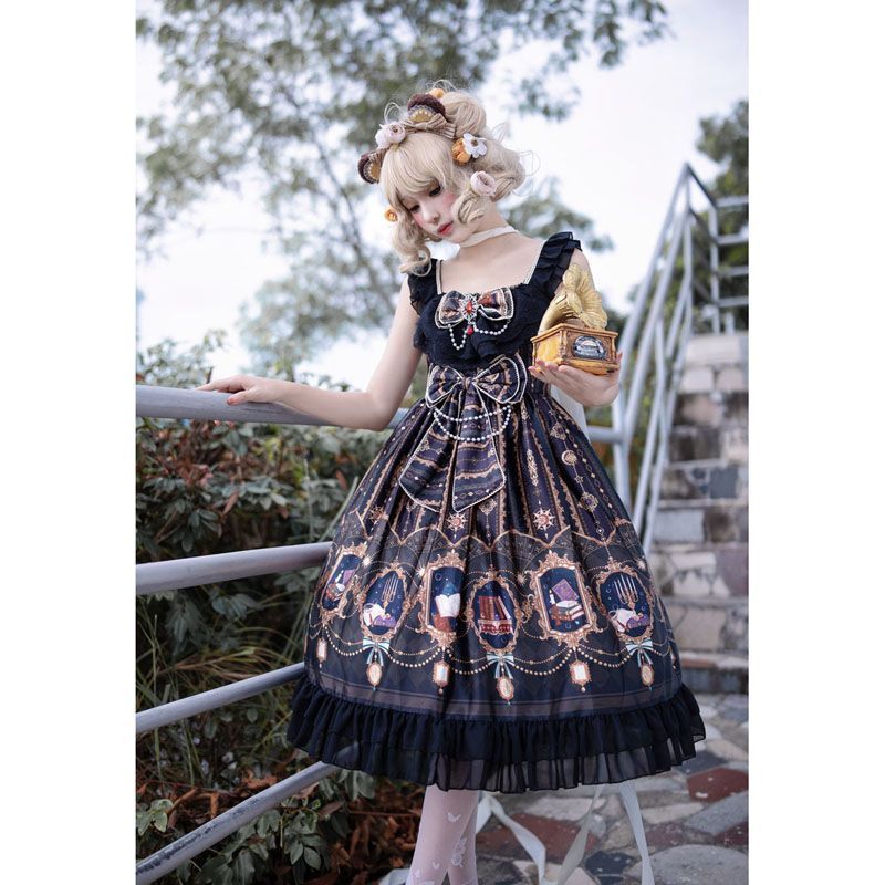 Váy lolita thanh lịch JSK Gothic phong cách cổ điển Gothic