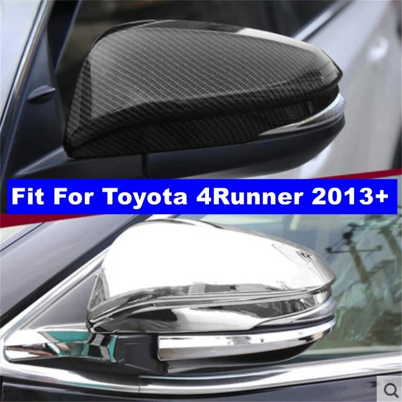 2013-2019 Toyota 4Runner Bên Gương Nắp Nắp Chrome Sợi Carbon Chiếu Hậu Gương Bảo Vệ Vỏ Viền Bên Ngoà