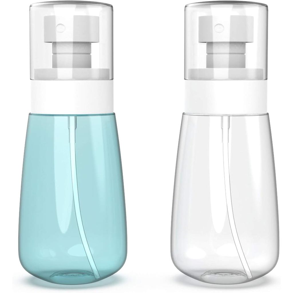 RELANOR Pack 2 all Spray Bottle Travel Size 2oz / 60ml - Chai xịt rỗng Mini Fine Mist - Chống rò rỉ 