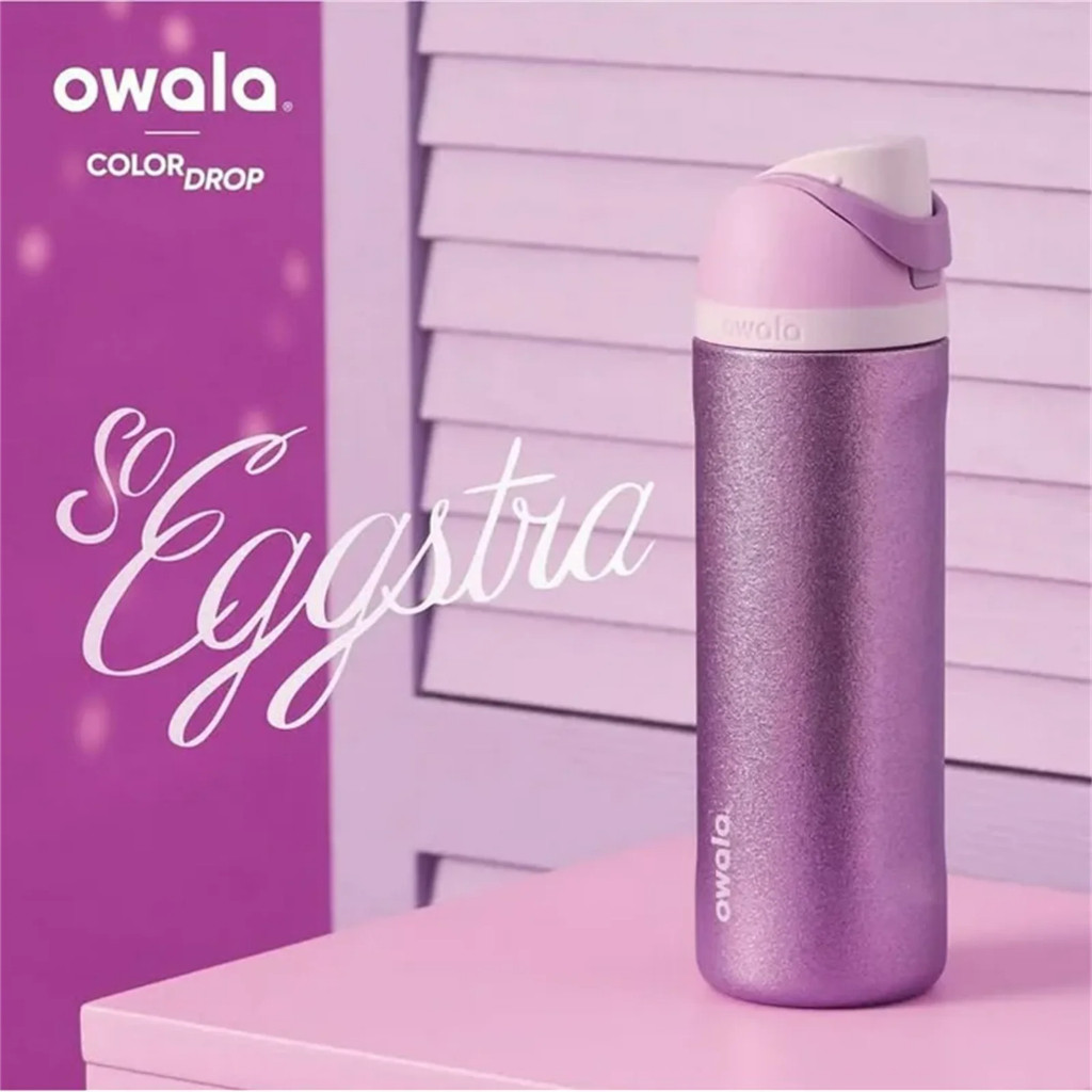 Owala FreeSip 24oz Stainless Steel Water Bottle – BPA-Free – So Eggstra