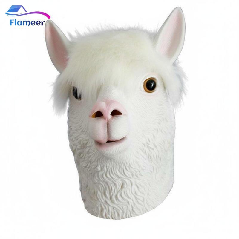 Alpaca Head Covering Dễ thương Alpaca Head Covering Funny Party Prop cho Masquerade, Bar