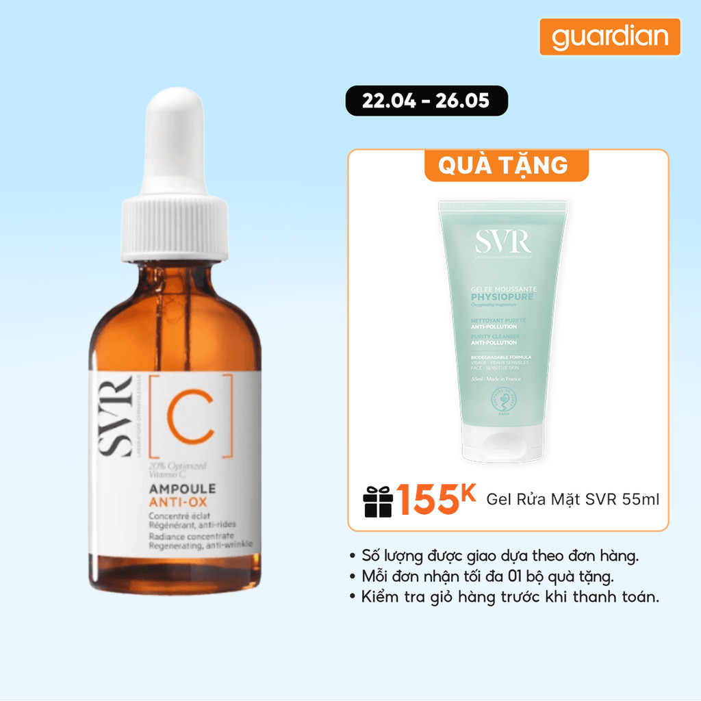 Tinh Chất Dưỡng Da Giúp Làm Sáng Và Chống Nhăn Da Svr [c] Ampoule Anti-ox 30ml | Guardian Việt Nam