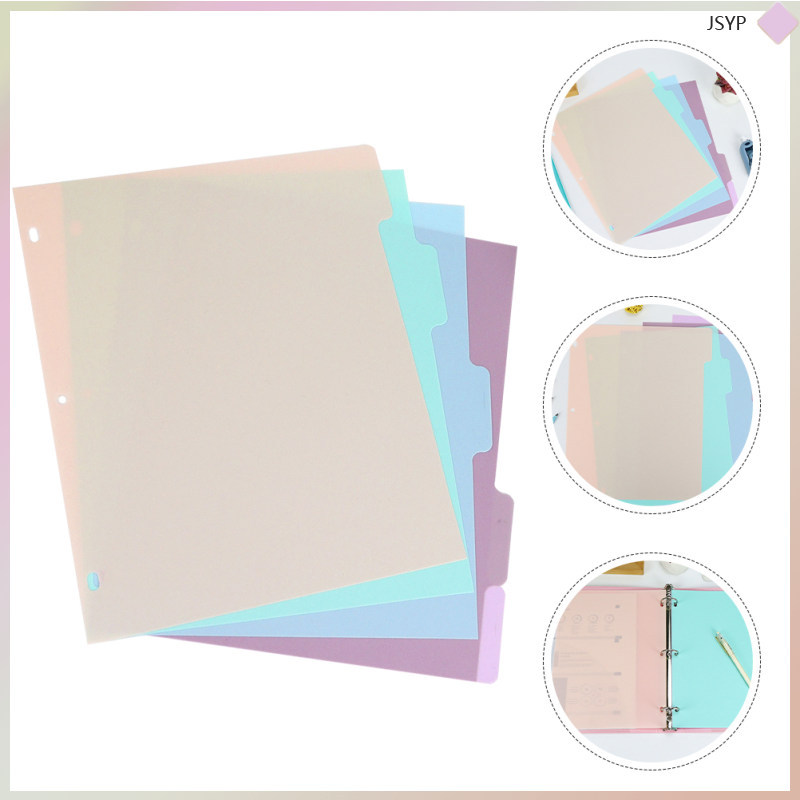 Binder Dividers Thẩm mỹ Chỉ số dễ thương PP Organizer junshaoyipin