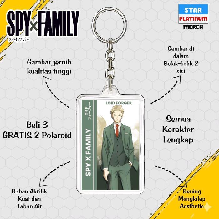 Gantungan Kunci Spy X Family - Keychain Spy X Family - Ganci Anime - Anya - Loid Forger - Yor Briar 