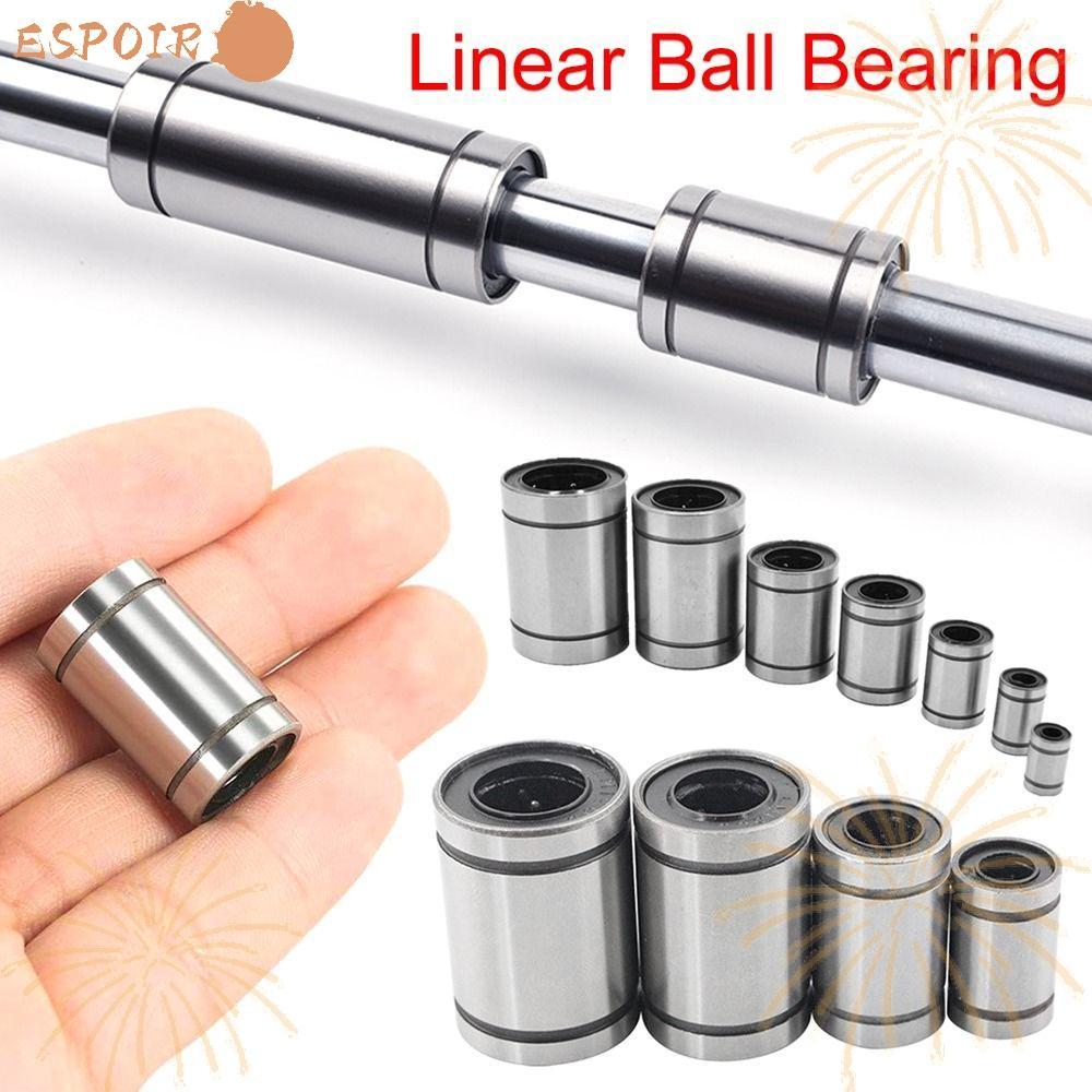ESPOIR Bushing Thép Thanh Bền Trục Mạ Niken LM3U LM4UU LM5UU LM6UU