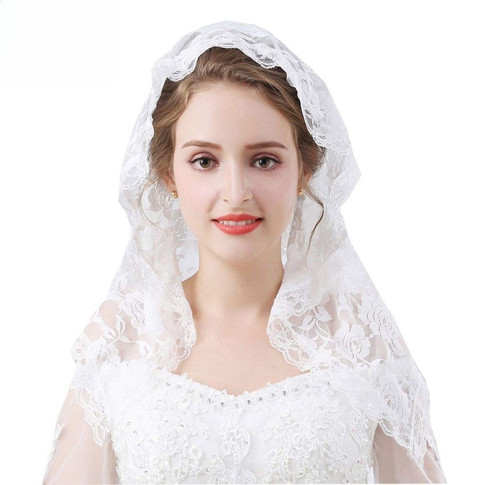 Bless U Head Covering Veil Ren Mantilla Nhà thờ Công giáo Nhà nguyện Veil
