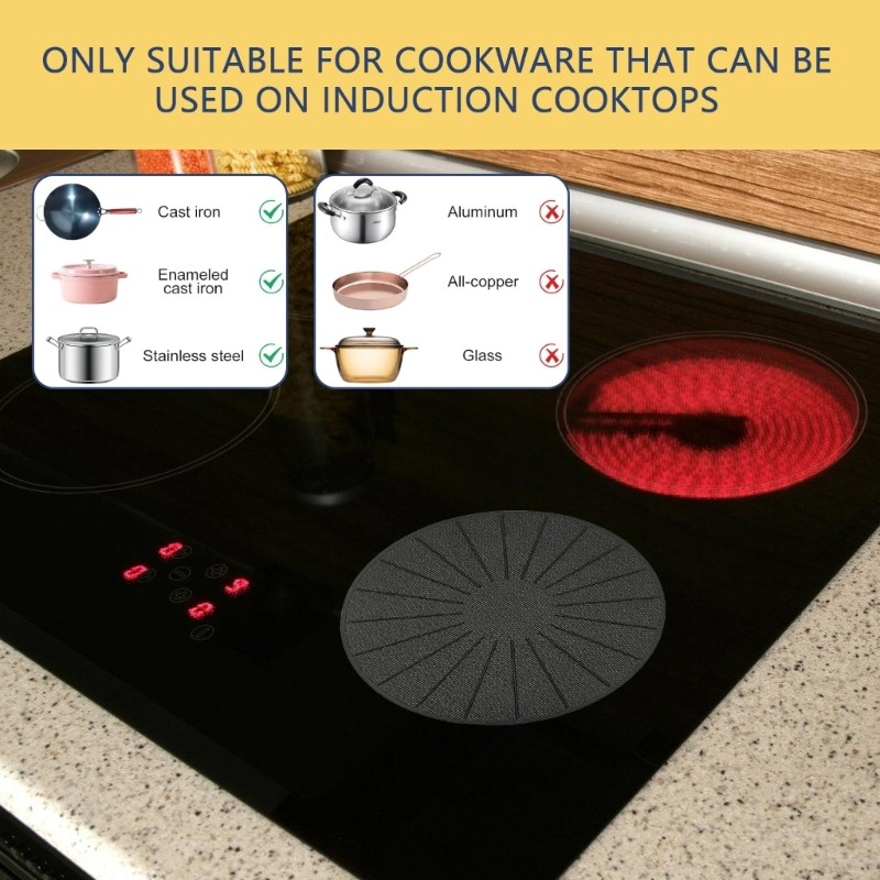 Kiss Silicone Induction Cooktop Mat Thiết kế chống trượt Thích hợp cho an toàn nhà bếp