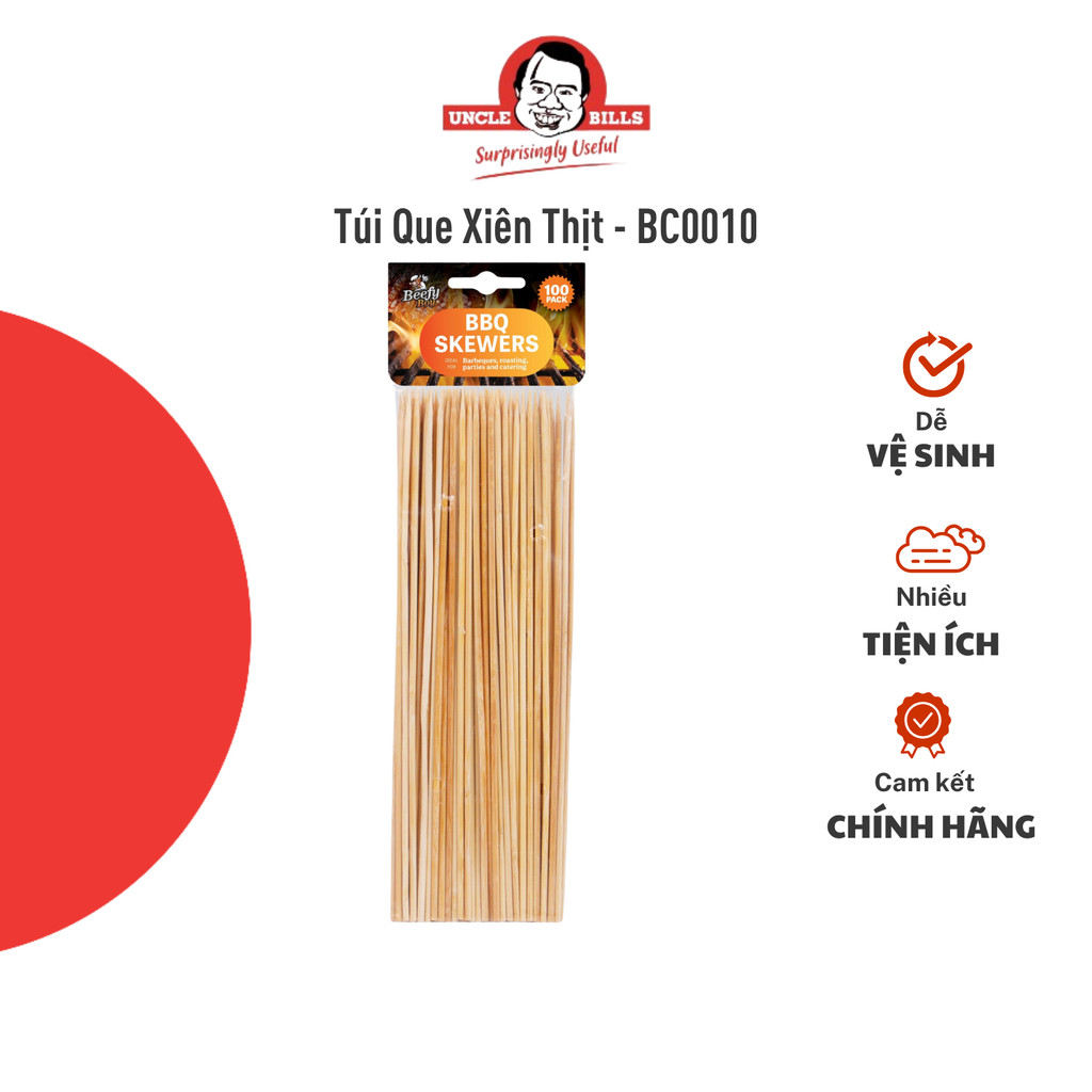 Túi 100 Que Xiên Thịt UNCLE BILLS 25 cm BC0010