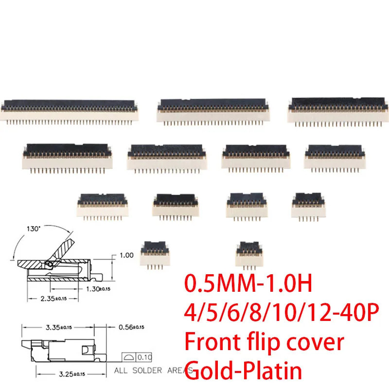10 Chiếc FPC FFC Ban Adapter Ban 0.5 Mm Cáp Phẳng PCB Nối Dài Ban 4P 5P 6P 7P 8P 9P 10P-40P Mặt Trướ