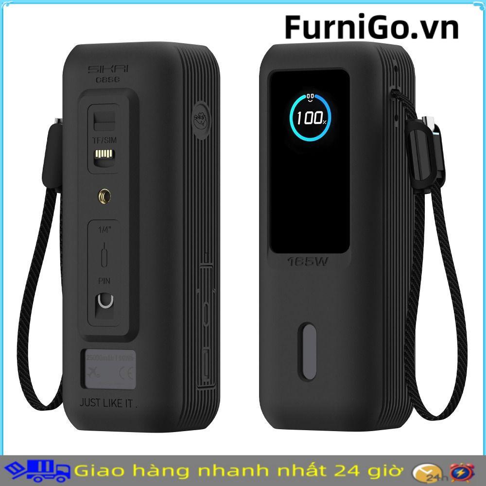 Vỏ bảo vệ ngân hàng điện FURNIGO, có dây buộc silicon chống rơi, Bộ sạc điện thoại linh hoạt chống s