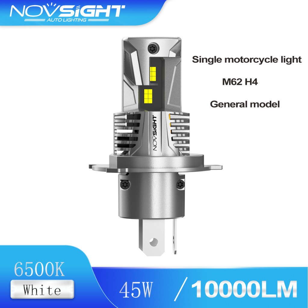 Novsight M62 H4 LED Đèn Pha Xe Máy Mini Thiết Kế Đèn Pha LED Bóng Đèn 45W 10000LM Một PIECE