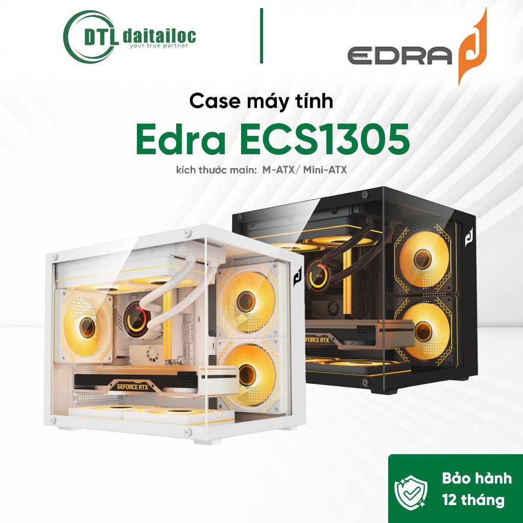 Case  Edra ECS1305 M-ATX Mini-ATX | Chính hãng | Bảo hàng 12 tháng