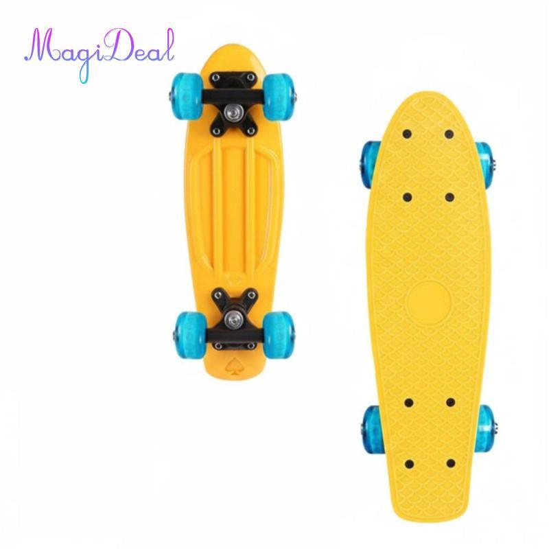 MagiDeal 17 Inch Mini Trẻ Em Ván Trượt Led Bánh Xe Penny Board Đồ Chơi Ngoài Trời Để Trượt Băng Và P