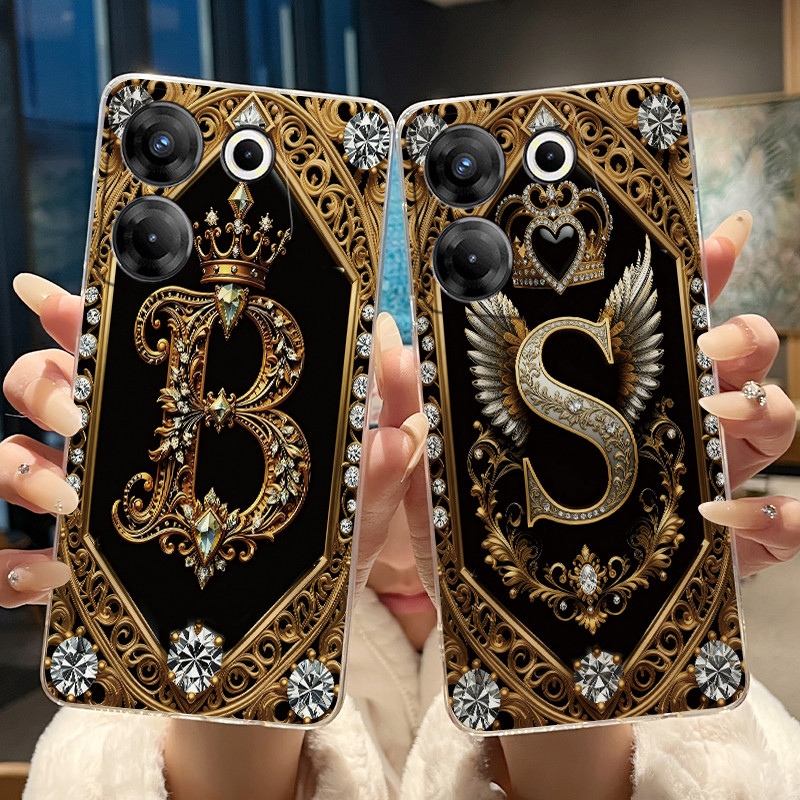 Ốp Lưng Cho Tecno Camon 20s Pro 5G CK8nB 20 Pro 5G CK8n Thời Trang Retro Chữ Cái Ban Đầu Cặp Đôi Vỏ 